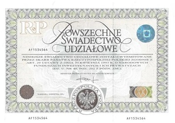 Powszechne świadectwo udziałowe