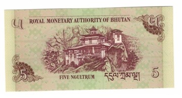 BHUTAN - 5 NGULTRUM - 2005 - UNC