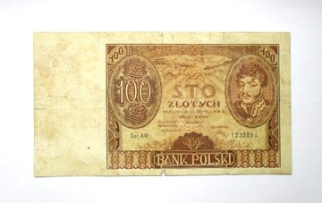 100 Złotych 1932 r.  seria AW