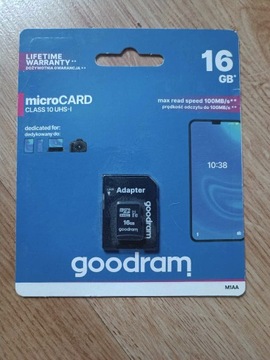 Karta microSD 16 GB goodram + adapter