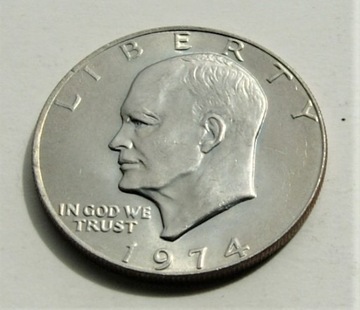 1 dolar 1974 bzm one dollar Eisenhower STAN!!!