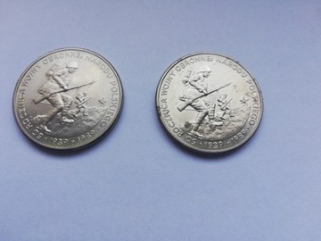 Moneta 500 zł, 1989 r., 50 rocznica wojny obronnej