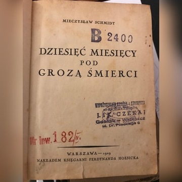 Dziesięć miesięcy pod grozą śmierci, M. Schmidt