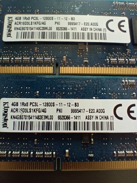 Pamięć kingston 2x4Gb=8Gb 1Rx8 PC3L-12800S