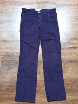 Spodnie sztruksowe fioletowe dla dziewczynki 134