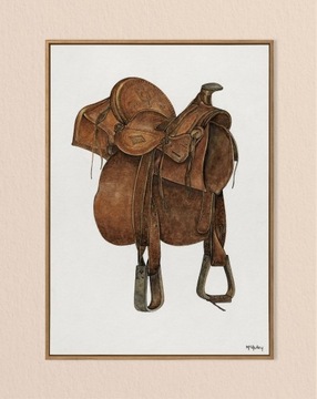 Plakat A3 Leather Saddle - Obraz siodło McAuley#1