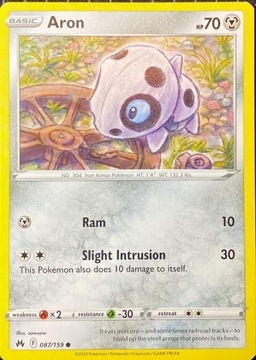 Karta Pokemon - Aron - 087/159