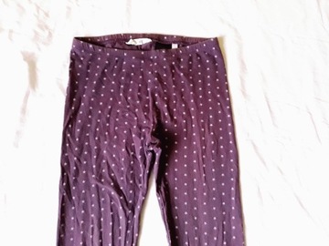 Legginsy fioletowe roz 134 H&M