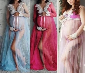 Suknia sesja ciążowa