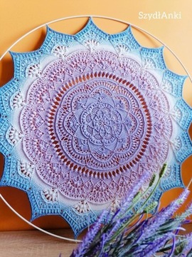 Mandala Lotus Flower 70cm handmade łapacz snów 