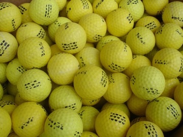300szt. Piłki Rangowe golfowe żółte używane.