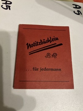 notes zabytkowy vintage NOTITZBUCHLEIN fur jederma
