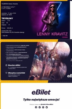 Dwa bilety na koncert Lenny Kravitz