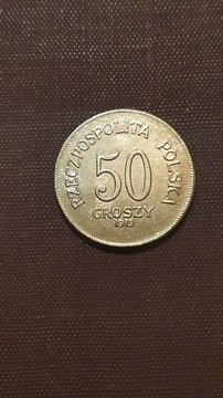 Moneta 50 groszy 1919 rp zł Polska wykopki