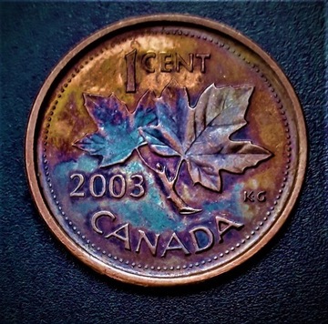 1  CENT  2003-P--CANADA--2--TWARZE.--ŻADKIE KOLORY