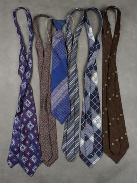 Zestaw oryginalnych 6 krawatów krawat PRL
