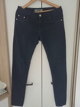 Spodnie granatowe damskie dżinsy rozm L/XL