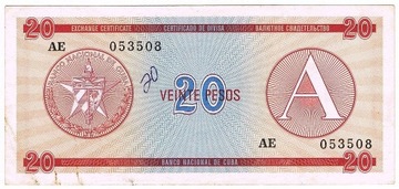 KUBA 20 Pesos 1985 seria A 