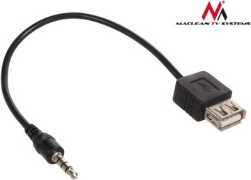 Adapter USB Maclean USB - Jack 3.5mm Czarny (MCTV-