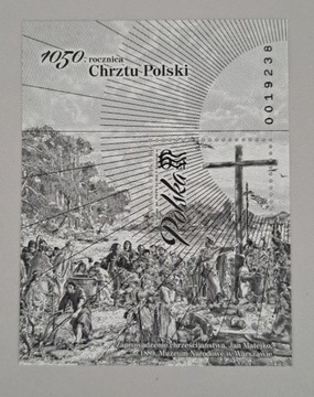 Blok 284 ND**-1050 rocznica chrztu Polski