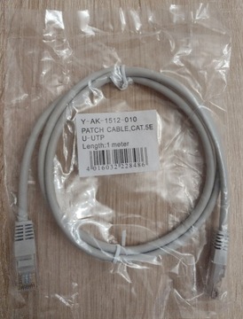 Patchcord AK-1512-010/Y  U-UTP kat. 5e, 1m 