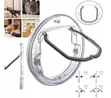 4-drożna Okrągła Blokująca Drzwi Dla Zwierząt 
