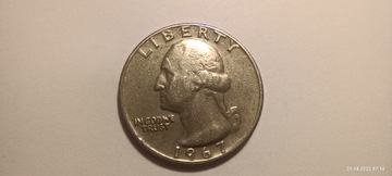  Liberty Quarter Dollar. Rok 1967