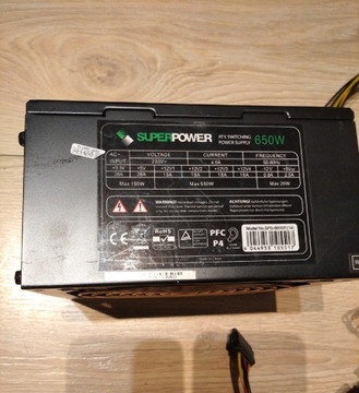 Zasilacz ATX SuperPower SPS-650SP. 650W. Sprawny.