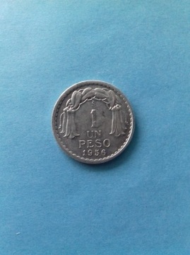 Chile un peso 1956
