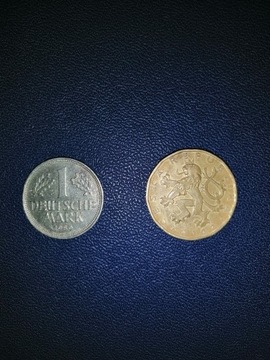 1 Marka 1950 Rok / Czechy 20 koron, 2002 Rok