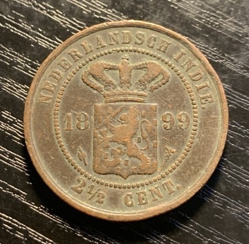 Holenderskie Indie Wschodnie 2,5 centa, 1899 R