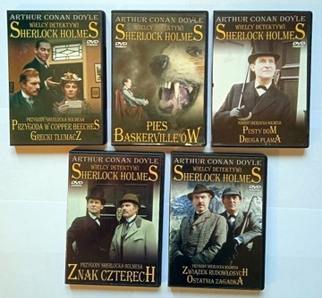 DVD Sherlock Holmes 5 sztuk (1,4,7,9,10)