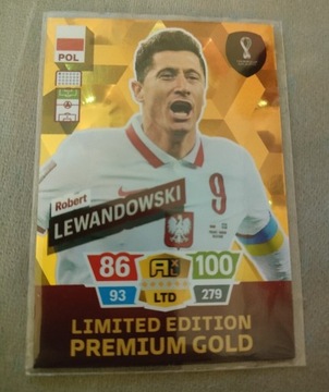  World Cup Qatar 2022 GOLD PREMIUM Lewandowski 