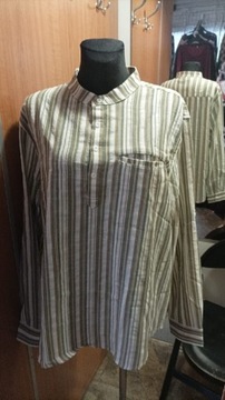 Koszula męska casual henley   bawełna rozmiar L