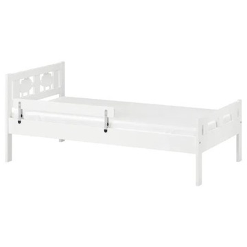 Łóżko dziecięce białe Ikea 160x70 + barierka