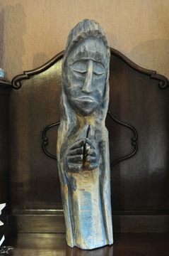 rzeźba ludowa MARYJKA - Józef REBIZANT; 94 cm