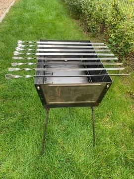 Grill weglowy mangal bbq + szpikukce 8 szt gruby