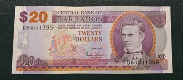 Barbados 20 dolars 2007 UNC 