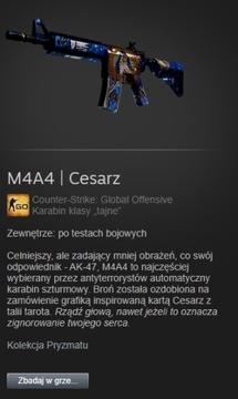 M4A4 Cesarz CS GO CS2 SKIN