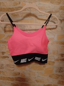 (36/S) NIKE/Różowy, neonowy top, bokserka 