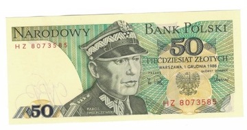 Polska 50 zł 1988 r UNC seria KG