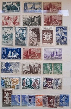 Francja - Zestaw znaczków ( OPIS )