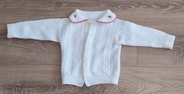 Sweter dziecięcy – ROZPINANY – biały