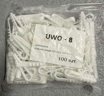 Uchwyt kablowy wciskany UWO-8 100 szt.