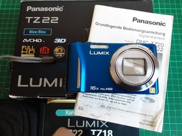 Panasonic Lumix TZ22 blue digital camera