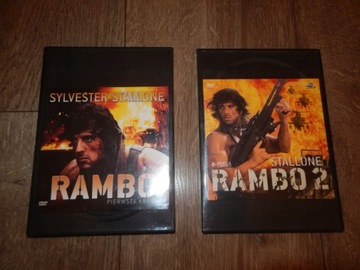RAMBO Pierwsza krew, RAMBO 2 film DVD 2 szt.