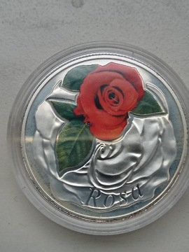Białoruś 10 rubli 2013 r Róża srebro 2 tyś szt 