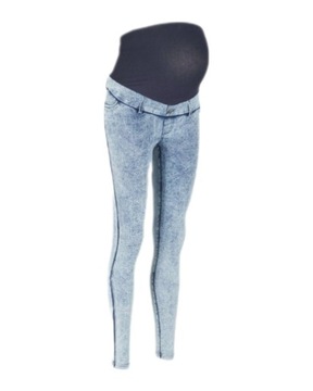 Spodnie jeansowe dla kobiet w ciąży r42 z pasem
