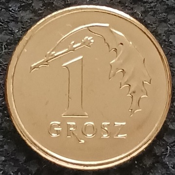 1 gr grosz 2015r. menniczy z woreczka (x 2 szt.)