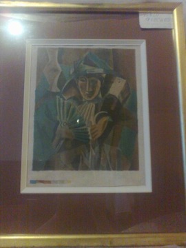 Pablo Picasso litografia barwna 1917